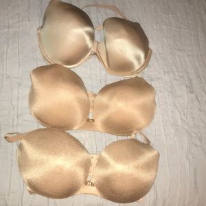 Three nude 36DDD Victoria’s Secret Bras
